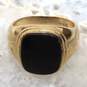 14K Yellow Gold Ring W/ Black Onyx image number 1