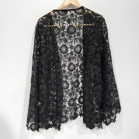 Women’s Vintage Suzanne Betro Lace Cropped Cardigan Sz 3X NWT image number 2