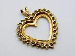 10K Yellow Gold 0.75 CTTW Brown Diamond Heart Pendant- For Repair 2.0g alternative image