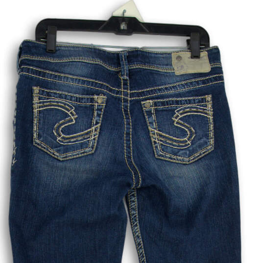 Womens Blue Medium Wash 5 Pocket Design Bootcut Denim Jeans Size 29X30 image number 3