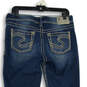 Womens Blue Medium Wash 5 Pocket Design Bootcut Denim Jeans Size 29X30 image number 3