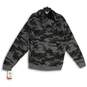 NWT Russell Athletic Mens Black Gray Camouflage Pullover Hoodie Size Large image number 2