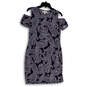 Womens Black White Paisley Cold Shoulder Knee Length Bodycon Dress Size M image number 1