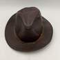 Dobbs Fifth Avenue New York Mens Brown Wide Brim Leather Trim Cowboy Hat Size M image number 2