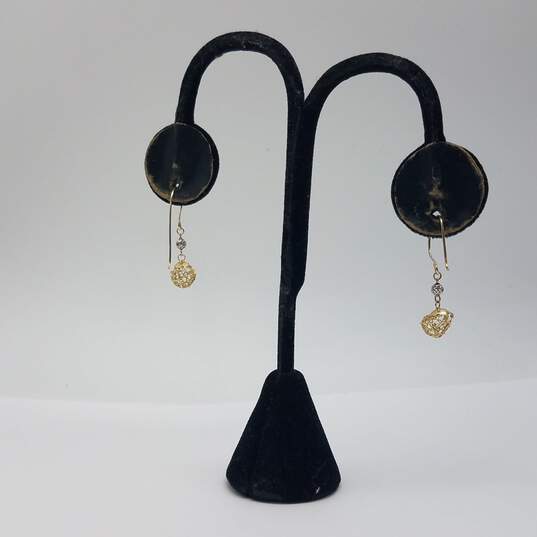 LXG 10k Gold 2 Tone  Dangle Earrings 1.0g image number 2