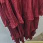 Women's Red Lulus Short Sleeve V Neck Ruffled Maxi Dress Size S image number 3