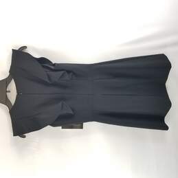 French Connection Women Black Ruffle Dress 0 NWT alternative image