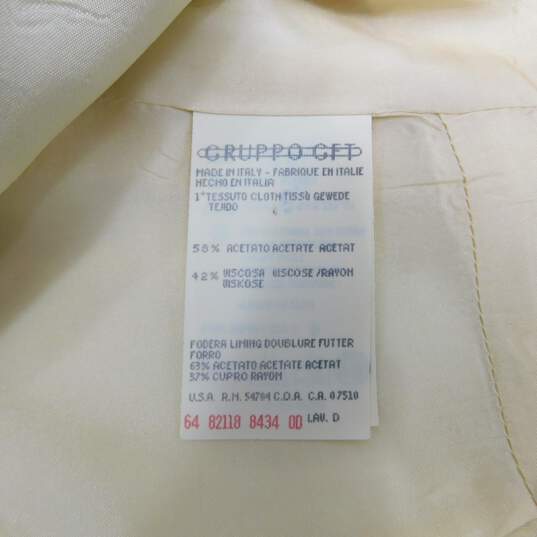 Giorgio Armani Le Collezioni Cream Zipped Long Sleeve Jacket with Sleeveless Cream Sheath Dress Women's Suit Set Size 8 with COA image number 9