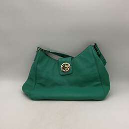 Kate Spade Womens Teal Green Jamie Christie Street Leather Shoulder Bag