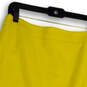 Womens Yellow Lined Wool Blend Back Slit Straight and Pencil Skirt Size 10 image number 3