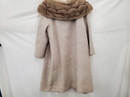 Buy the Hockanum Wool Coat w/ Mink Collar | GoodwillFinds