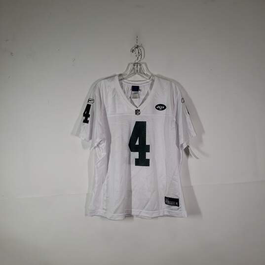 Mens New York Jets Brett Favre 4 Football-NFL V-Neck Pullover Jersey Size 2XL image number 1