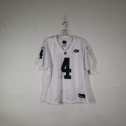 Mens New York Jets Brett Favre 4 Football-NFL V-Neck Pullover Jersey Size 2XL