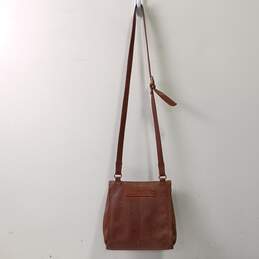 Women's Vintage Fossil Leather Crossbody Messenger Bag alternative image