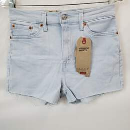 NWT Women's Levis High Rise Short in Baby Blue Size 27