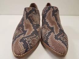Lucky Brand Tresee Leather Snakeskin Print Ankle Heel Boots Shoes Size 9.5 M alternative image