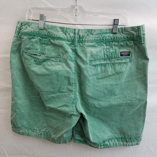 Superdry International Men's Green Cotton Shorts Size 34W image number 2