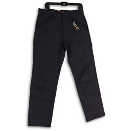 NWT Mens Black Relaxed Fit Slash Pocket Straight Leg Work Pants Size 32X32