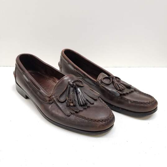 Cole Haan Men's Brown Leather Loafers Size 10 image number 3
