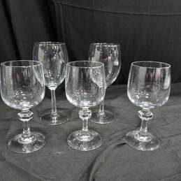 5pc Set of Crystal Wine Stemware Glasses