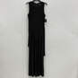 NWT Womens Black Pleated Round Neck Sleeveless Long Maxi Dress Size XS image number 1