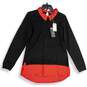 NWT Adrianna Papell Womens Black Red Polka Dot Long Sleeve Pullover Sweater Sz M image number 4