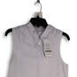 NWT Womens White Sleeveless Kangaroo Pocket Hooded Shift Dress Size Medium image number 3