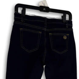 Womens Blue Denim Dark Wash Stretch Pocket Skinny Leg Jeans Size 4 alternative image