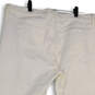 Womens White Denim Pockets Light Wash Comfort Straight Leg Jeans Size 34 image number 4