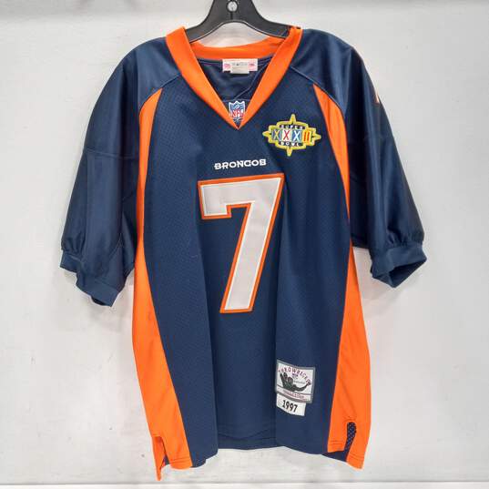 Mitchell & Ness #7 John Elway Throwback Jersey 1997 Denver Broncos Super Bowl XXXII Size 48 image number 1