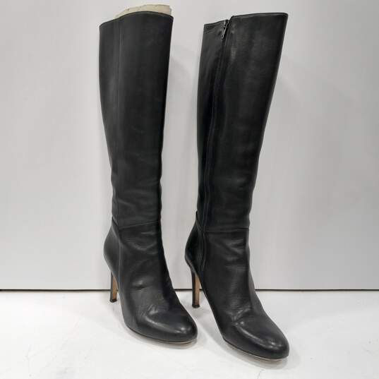 Saks 5th Ave Women's Tall Black Stiletto Heeled Boots Size 6 image number 1