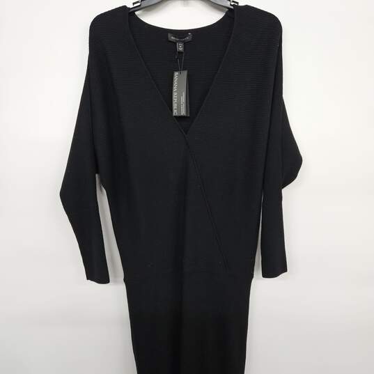 Black Lenzing Ecovero Serene Sweater Dress image number 1