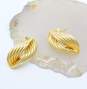 14K Yellow Gold Swirl Earrings 2.2g image number 3