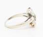 Vintage Art Deco 14K White Gold 0.30 CTTW Diamond Floral Ring 3.5g image number 4