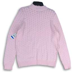 NWT Studio Works Womens Pink Knitted Long Sleeve Pullover Sweater Size XL alternative image