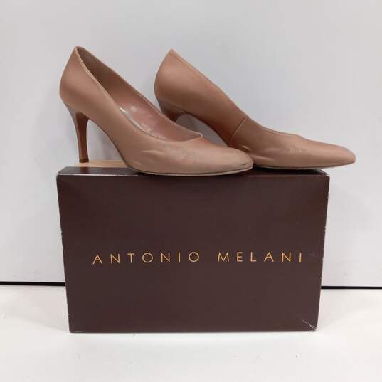 Antonio Melani Roxy605 Rose Satin Pink/Beige Heels/Pumps Size 8M IOB image number 1