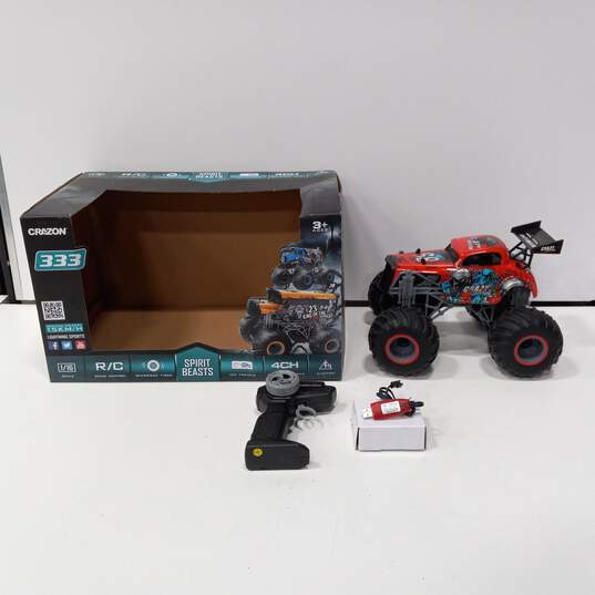 Crazon Remote Control 1:16 Orange Monster Truck Toy image number 1