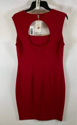 NWT Cache Womens Red Sleeveless Square Neck Knee Length Sheath Dress Size 12 alternative image