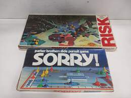 Pair of Vintage Board Games ( Risk & Sorry! )