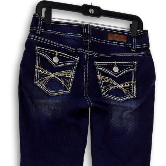 Womens Blue Medium Wash Pockets Regular Fit Denim Bootcut Jeans Size 5 image number 4