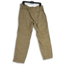 Mens Khaki Flat Front Slash Pocket Straight Leg Hiking Pants Size 36 alternative image
