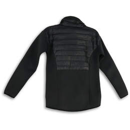 Mens Black Hybrid Mock Neck Long Sleeve Full-Zip Jacket Size Small alternative image