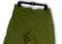 Mens Green Flat Front Slash Pocket Straight Leg Dress Pants Size 34X32 image number 4