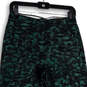 Womens Green Black Abstract Flat Front Straight Leg Ankle Pants Size 0 image number 3