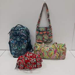 4PC Vera Bradley Assorted Crossbody Purse Backpacks & Duffle Bag Bundle