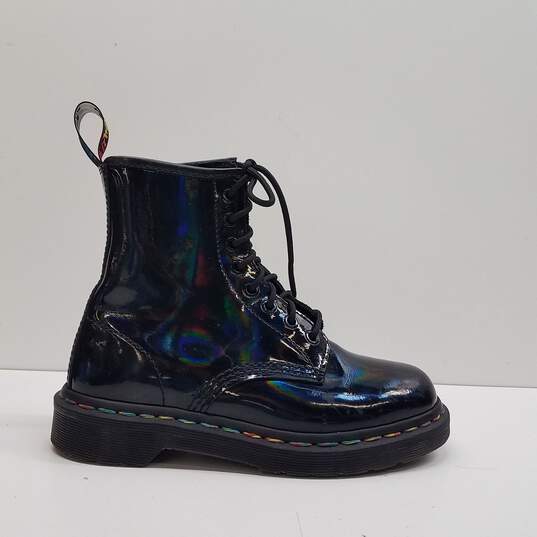 Dr. Martens 1460 Pascal Patent Iridescent Boots Black 6 image number 1