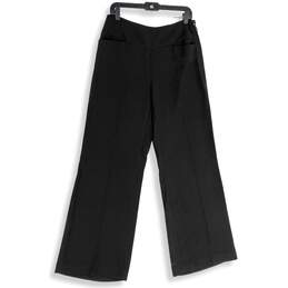 Vince Camuto Womens Black Side Zip Flat Front Wide Leg Ankle Pants Size 8