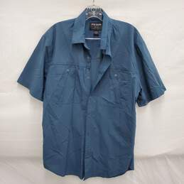 Filson's MN's Cotton Blend Blue Steel Short Sleeve Shirt Size M