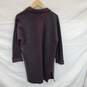 Wm Eileen Fisher Distressed Fabric Burgundy Coat Robe Sz S/M P/M image number 3