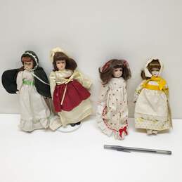 x4 VTG. Mixed Lot Miniature Porcelain International Dolls Gorham+++